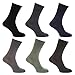 Universal Textiles Mens Stay Up Non Elastic Diabetic Socks (Pack Of 6)
