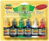 SCRIBBLES DIMENSIONAL FABRIC PAINT 1 OUNCE 6/PKG-SHINY
