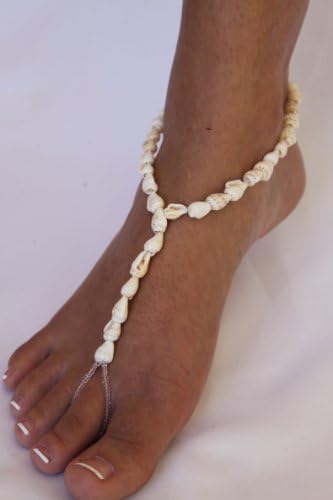 Barefoot Sandals Foot Jewelry Natural Shells, Light Shells Sandals