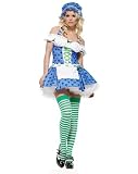 3PC Strawberry Shortcake Blueberry Girl Sexy Holiday Party Costume
