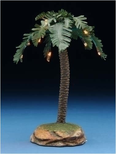 Set Of 2 Fontanini 5″ Nativity Village Lighted Palm Trees with Base #56594