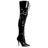 PleaserUSA High Heels-Overknee-Stiefel Seduce-3020 Lack schwarz Gr. 41 Preisvergleich