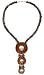 Kelevra NE0304 Ladies Hand Made Wooden Circular Disc Necklace