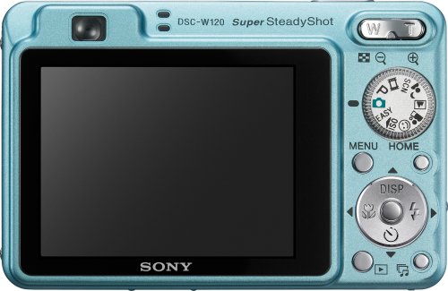 Sony Cybershot DSCW120 & L 7.2MP Digital Camera with 4x Optical Zoom with Super Steady Shot (Blue) image