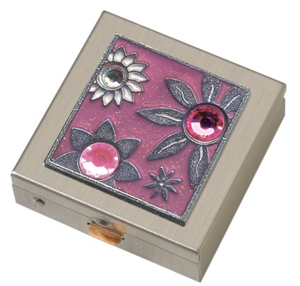 Pink Gem Garden Small Pill Box