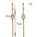 YAZILIND Charming Smooth 18k Gold Filled Cubic Zirconia Unique Design Dangle Drop Earrings for Women