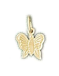 Dazzlers Solid 14k Gold Butterfly Charm Pendant Available in three colors from jewelsberry (weights: 0.5 grams only)