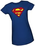 IMAGE OF Superman Classic Shield Crop Sleeve Fitted Juniors T-Shirt, Medium