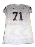White No. 71 Game Used Central Michigan Russell Football Jersey