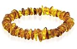 Yellow Amber Chips Stretchable 7.5 Bracelets