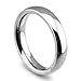 Bright and High Strength Domed Titanium Rings Classic Wedding Bands White Couple Rings 4mm (7)