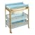 roba 1278 V38-H - Bade-Wickel-Kombi, Badewanne quer ausziehbar, Textilien Dessin Little World hellblau