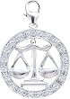 14k Gold Diamond Libra Zodiac Charm (1/10 cttw)