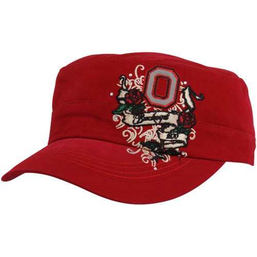 Top Of The World Ohio State Buckeyes Ladies Scarlet Eve Adjustable Military-Style Hat