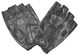 Shorty Leather Driving Gloves (Fingerless) Size L Color BLK