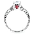 Shayla's Asscher Cut CZ Engagement Ring - Red Heart CZs