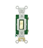 Leviton 3031-2I 30 Amp, 120/277 Volt, Toggle Single-Pole AC Quiet Switch, Extra Heavy Duty Grade, Se