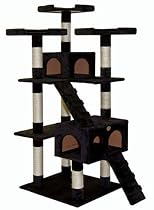 Go Pet Club Cat Tree, 33-Inch by 22-Inch by 72-Inch, Black
