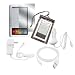 Skque Water Splash Resistance Ebook Reader Case Smoke BAN-Skque Screen Protector Guard For Barnes & Noble Nook MICRO-USB/CAR/WALL-WHT by SKQUE