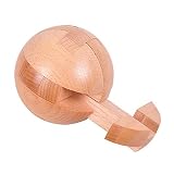 KINGOU Buche Große Kugel 3D-Puzzle aus Holz Denkspiel Rätsel Sphere Geduldspiel - 