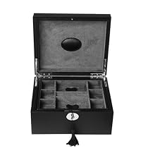 Valet Case Men's Accessories Black Leather Top Organizer