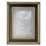 Metal Picture Frame with Oil Rubbed Bronze Inner Panel in Brushed Brass Size: 4" x 6"