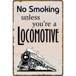 Smoking Funny Sign on No Smoking Unless   Loco Funny Metal Sign  Amazon Co Uk  Kitchen