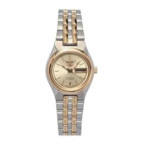 Seiko Wrist Watches-Seiko 5 SYM798k1 Ladies Women Two-Tone Gold Dial Automatic Mechnical Self-Winding Watch