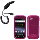 Crystal Purple Hard Case / Cover / Shell & Car Charger for Samsung Nexus S  ....