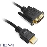 Cheap Premium High Resolution 6FT / 2m 24K GOLD HDMI TO DVI M/M CABLE FOR HDTV PLASMA DVD