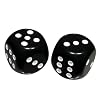 Low Vision Large Dice Black with white dots