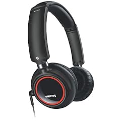 Philips SBCHP400 HiFi-Kopfh�rer im DJ-Style (106db, 500mWatt, Goldstecker, HiFi-Sound �berall, 2m Kabel) schwarz