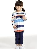 from M&Co Stripe top and leggings set Stripe 9/12 MNTHS