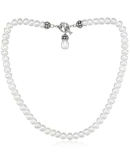 Honora "Pallini" White Freshwater Cultured Pearl Drop Charm Toggle Necklace, 17"