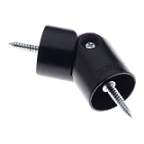 Levolor Swivel Socket, Black, Use With Rods Up To 1-Inch Diameter