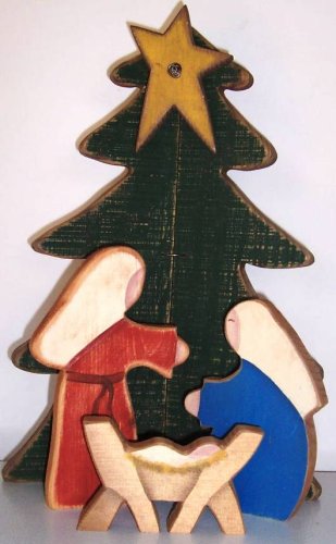 cover of Primitive Wood 5 Pc. Set Nativity Set