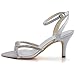 Elegantpark Women Open Toe High Heel Rhinestones Satin Prom Evening Sandals