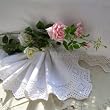 Pair Elegant Hand Crochet Lace Cotton Pillowcases
