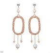 Made in Italy Pleasant Chandelier Earrings With Cubic zirconia and Onyxes Made of 14K/925 Gold plated Silver. Total item weight 7.8g Length 83mm