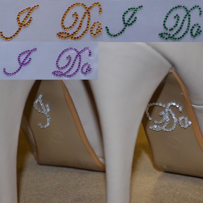I Do clear shoe crystal transfers