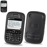 New Fashionable Perfect Fit Silicone Cover Hard Protector (Faceplate/Snap On) Cell Phone Case for RIM Blackberry Curve 8530 Sprint,Verizon,U.S. Cellular,Alltel - BLACK