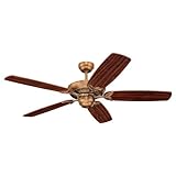 IMAGE OF Monte Carlo 5MS52IB Mansion 52-Inch 5-Blade Ceiling Fan with American Walnut Blades, Iberian Bronze