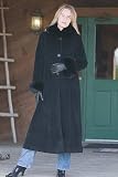 Women's 52 Cashmere Blend Coat with Fox Trim