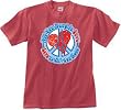 ALL YOU NEED IS LOVE Peace Pigment Dyed Adult T-shirt - Dashing Red Color