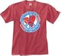 ALL YOU NEED IS LOVE Peace Pigment Dyed Adult T-shirt - Dashing Red Color