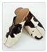 Women's & Men's Slippers -Unisex - Black and White - size L