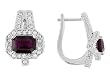 18K White Gold Ruby and Diamond Earrings