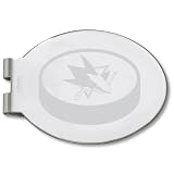 NHL San Jose Sharks Laser Etched Silver Plated Money Clip