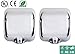 (2 Packs) Heavy Duty Commercial 1800 Watts High Speed Automatic Hot Hand Dryer - Stainless Steel