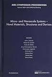 Micro and nanoscale systems : novel materials, structures and devices ; symposium held December 1-6, 2013, Boston, Massachusetts, USA